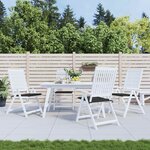 vidaXL Coussins de chaise jardin lot de 4 noir 50x50x4 cm tissu oxford