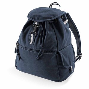 Sac à dos toile - look usé style vintage - bleu - QD612 - mixte homme / femme