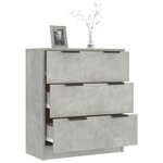 vidaXL Buffet Gris béton 60x30x70 cm Bois d'ingénierie