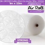 Lot de 6 rouleaux de film grosses bulles d'air largeur 1m x longueur 25m - gamme air'roll strong