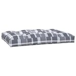 vidaXL Coussins de palette lot de 7 motif de carreaux gris tissu