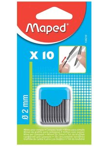 Lot de 10 mines 2 mm pour Compas MAPED