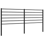 vidaXL Tête de lit métal noir 180 cm
