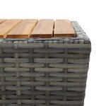 vidaXL Ensemble de bistro 3 Pièces Résine tressée et bois d'acacia Gris