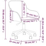 vidaXL Chaise pivotante de bureau Crème Velours