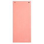 Paquet 100 Fiches Intercalaires Horizontales Unies Perforées - 105x240mm - Rose - X 12 - Exacompta