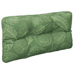 vidaXL Coussins de palette lot de 2 motif de feuilles tissu