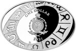 Pièce de monnaie en Argent 1 Dollar g 31.1 (1 oz) Millésime 2021 Sign of Zodiac 2021 CANCER