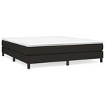 vidaXL Cadre de lit Noir 180 x 200 cm Tissu