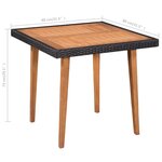 vidaXL Mobilier à dîner de jardin 5 Pièces Résine tressée Noir et marron