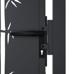 vidaXL Portail de jardin anthracite 105x130 cm acier design de bambou