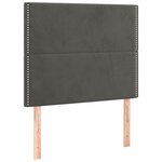 vidaXL Cadre de lit avec tête de lit Gris foncé 120x200 cm Velours