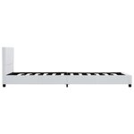 vidaXL Cadre de lit Blanc Similicuir 90 x 200 cm