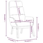 vidaXL Chaise de relaxation Noir Tissu