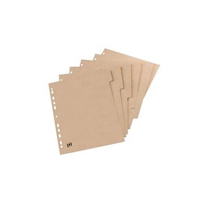 Oxford Intercalaires en carton Touareg uni A4 6 touches