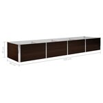vidaXL Lit surélevé de jardin Marron 320x80x45 cm Acier galvanisé
