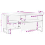 vidaXL Meuble TV 100x34x46 cm bois d'acacia solide