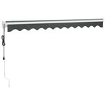 vidaXL Auvent rétractable automatique anthracite 3 5x2 5 m