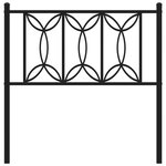 vidaXL Tête de lit métal noir 80 cm