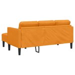 vidaXL Ensemble de Canapés 2 Pièces avec Coussins en Tissu Jaune Foncé