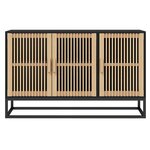 vidaXL Buffet noir 105x30x65 cm bois d'ingénierie