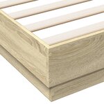 vidaXL Cadre de lit chêne sonoma 135x190 cm bois d'ingénierie