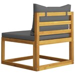 vidaXL Salon de jardin 10 Pièces avec coussin Bois d'acacia solide