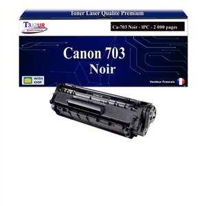 T3AZUR - Toner compatible avec Canon FX10 / FX9 / 703 pour Canon LBP-2900 LBP-2900B LBP-3000 Noir - 2 000p