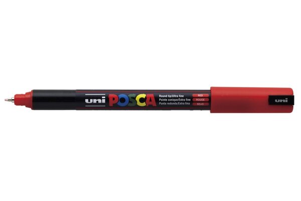 Marqueur pointe calibrée extra-fine pc1mr 0 7mm rouge x 6 POSCA