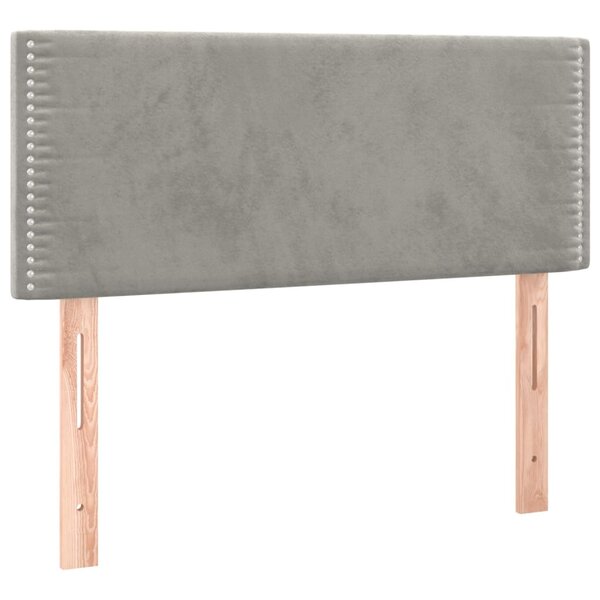 vidaXL Tête de lit Gris clair 90x5x78/88 cm Velours