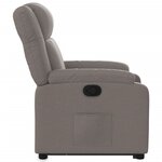 vidaXL Fauteuil inclinable taupe tissu
