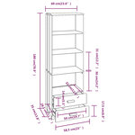 vidaXL Buffet HAMAR Blanc 60x35x180 cm Bois de pin massif