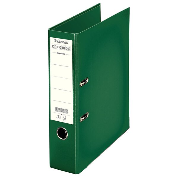 Classeur à levier A4 Chromos Plus en polypropylène - Dos 8 cm - Vert