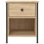 vidaXL Tables de chevet 2 Pièces chêne sonoma 40x42x50 cm bois ingénierie