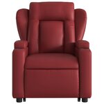 vidaXL Fauteuil inclinable électrique rouge bordeaux similicuir