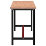 vidaXL Établi 220x55x81 5 cm bois massif de hêtre et métal