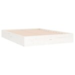 vidaXL Cadre de lit Blanc Bois massif 120x190 cm Petit double