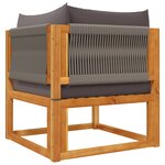 vidaXL Salon de jardin avec coussins 5 Pièces Bois d'acacia solide