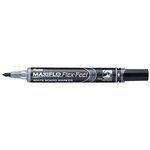 Marqueur pour tableau blanc maxiflo flex-feel  noir x 12 pentel
