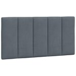 vidaXL Lit avec matelas gris foncé 100x200 cm velours