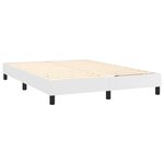 vidaXL Sommier à lattes de lit avec matelas Blanc 140x190cm Similicuir