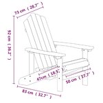 vidaXL Chaises de jardin Adirondack avec table PEHD Blanc