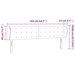 vidaXL Tête de lit avec oreilles Vert foncé 163x23x78/88 cm Velours