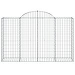 vidaXL Paniers à gabions arqués 13 Pièces 200x50x120/140 cm Fer galvanisé