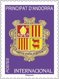 Timbre Andorre - Blason International