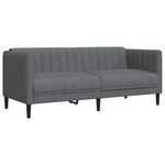 vidaXL Ensemble de canapés 3 Pièces gris foncé tissu