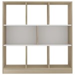 vidaXL Bibliothèque Blanc et chêne sonoma 97 5x29 5x100 cm Aggloméré