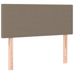 vidaXL Sommier à lattes de lit avec matelas Taupe 90x190 cm Tissu