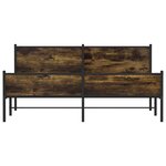 vidaXL Cadre de lit en métal sans matelas chêne fumé 180x200 cm