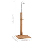 vidaXL Douche de jardin 75x75x210 cm bois de teck solide